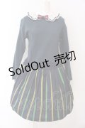 Shirley Temple / レジメンタルストライプワンピース 160cm グリーン O-25-03-25-034-ET-OP-IG-ZT209
