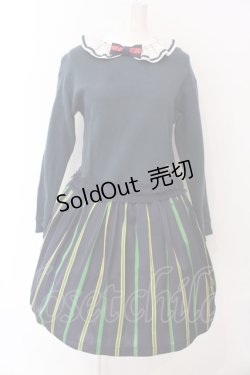 画像1: Shirley Temple / レジメンタルストライプワンピース 160cm グリーン O-25-03-25-034-ET-OP-IG-ZT209