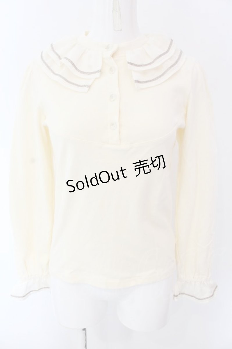 画像1: 【SALE】Shirley Temple / シフォンカラーカットソー 160cm アイボリー O-25-03-25-038-ET-TO-IG-ZT210 (1)