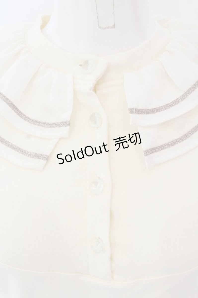 画像2: 【SALE】Shirley Temple / シフォンカラーカットソー 160cm アイボリー O-25-03-25-038-ET-TO-IG-ZT210 (2)