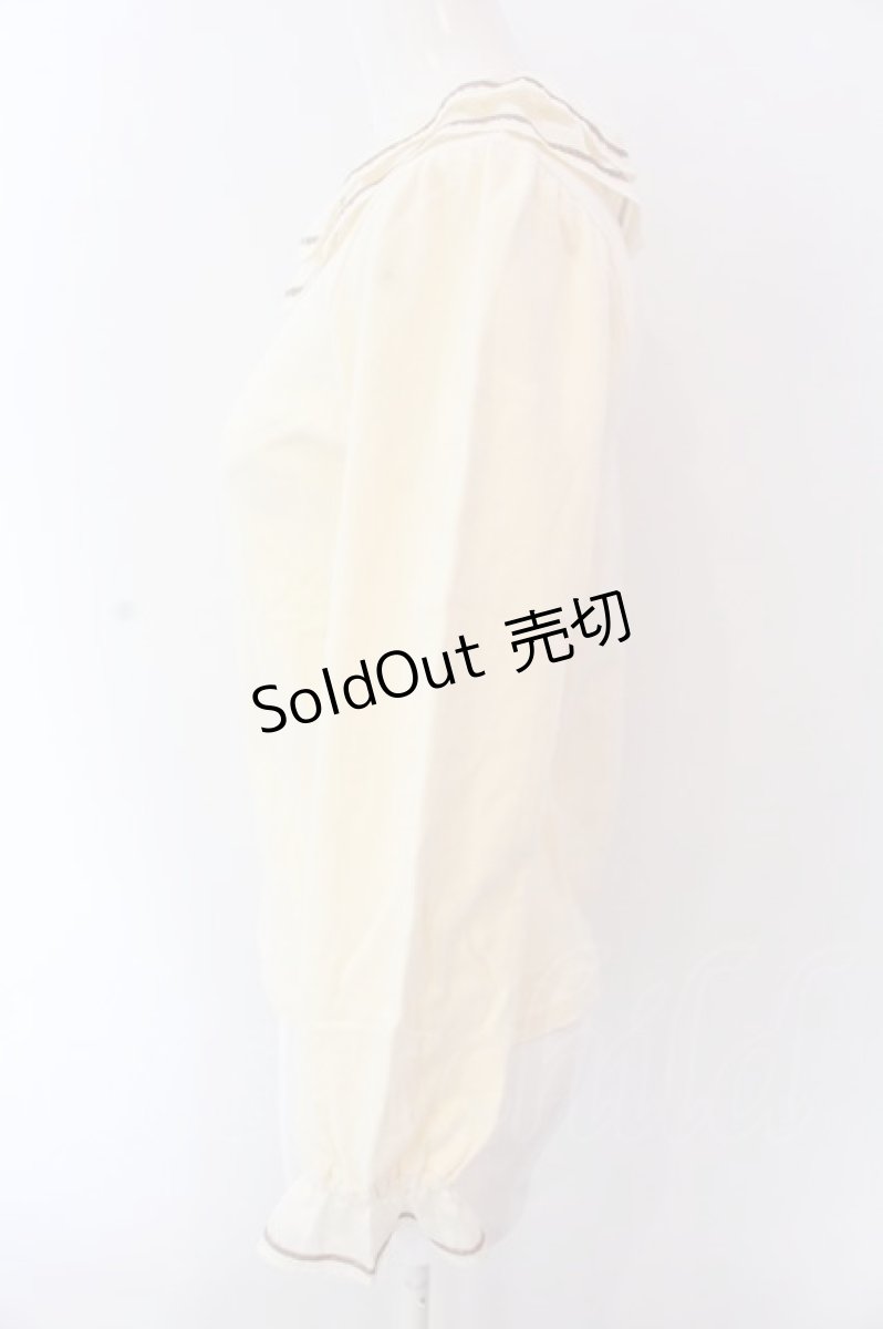 画像3: 【SALE】Shirley Temple / シフォンカラーカットソー 160cm アイボリー O-25-03-25-038-ET-TO-IG-ZT210 (3)