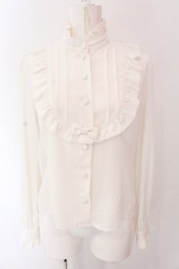 Innocent World White / スタンドカラーリボンブラウス M シロ O-25-03-25-041-IW-BL-IG-OS