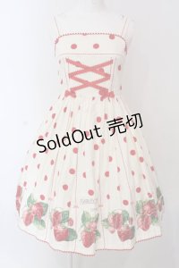 Shirley Temple / いちごジャンパースカート 160cm クリーム×シロ×アカ O-25-03-25-005-ET-OP-IG-OS