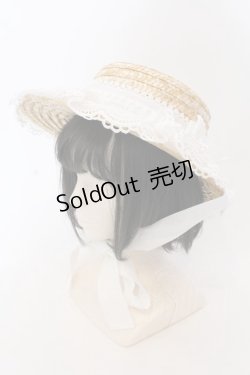 画像1: BABY,THE STARS SHINE BRIGHT / Sweet Dollボンネットハット  ナチュラル×シロ O-25-03-25-054-BA-AC-IG-OS