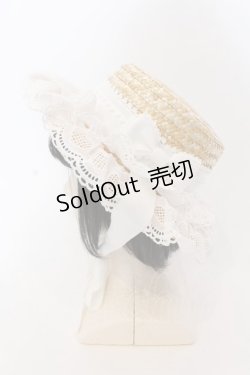 画像3: BABY,THE STARS SHINE BRIGHT / Sweet Dollボンネットハット  ナチュラル×シロ O-25-03-25-054-BA-AC-IG-OS