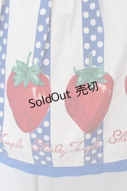 画像3: Shirley Temple / いちごptジャンパースカート M ブルー×オフシロ O-25-03-25-006-ET-OP-IG-OS