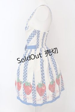 画像4: Shirley Temple / いちごptジャンパースカート M ブルー×オフシロ O-25-03-25-006-ET-OP-IG-OS