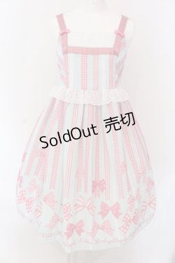 画像1: Shirley Temple / シフォンリボンptジャンパースカート 160cm サックス O-25-03-25-008-ET-OP-IG-OS