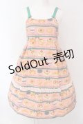 【SALE】Shirley Temple / ベーカリージャンパースカート 160cm ピンク×グリーン O-25-03-25-002-ET-OP-IG-ZT466