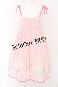 Shirley Temple / Sweet Basket Bunnyジャンパースカート 160cm ピンク O-25-03-25-011-ET-OP-IG-OS