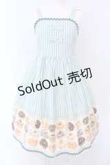 Shirley Temple / ドーナツptジャンパースカート 160cm ミント O-25-03-25-012-ET-OP-IG-OS