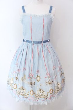 画像1: Shirley Temple / プリンセスptジャンパースカート 160cm サックス O-25-03-25-013-ET-OP-IG-OS