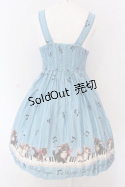 画像4: Shirley Temple / 子猫の音楽会tジャンパースカート 160cm ブルー O-25-03-25-016-ET-OP-IG-OS