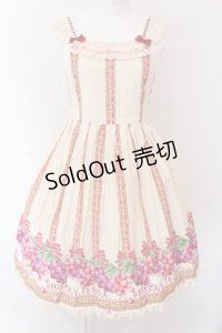 Shirley Temple / ぶどうバスケットプリントジャンパースカート 160cm アイボリー O-25-03-25-017-ET-OP-IG-OS