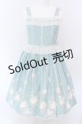 Shirley Temple / オーナメントプリントジャンパースカート 160cm ミント O-25-03-25-018-ET-OP-IG-OS