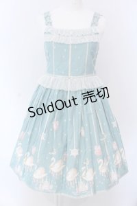 Shirley Temple / オーナメントプリントジャンパースカート 160cm ミント O-25-03-25-018-ET-OP-IG-OS
