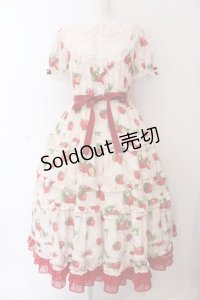 Emily Temple cute / Dear Strawberry Anniversaryドレス  アイボリー×アカ O-25-03-25-019-ET-OP-IG-OS