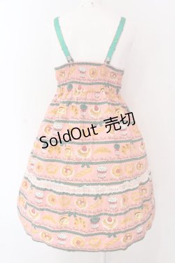 画像5: 【SALE】Shirley Temple / ベーカリージャンパースカート 160cm ピンク×グリーン O-25-03-25-002-ET-OP-IG-ZT466