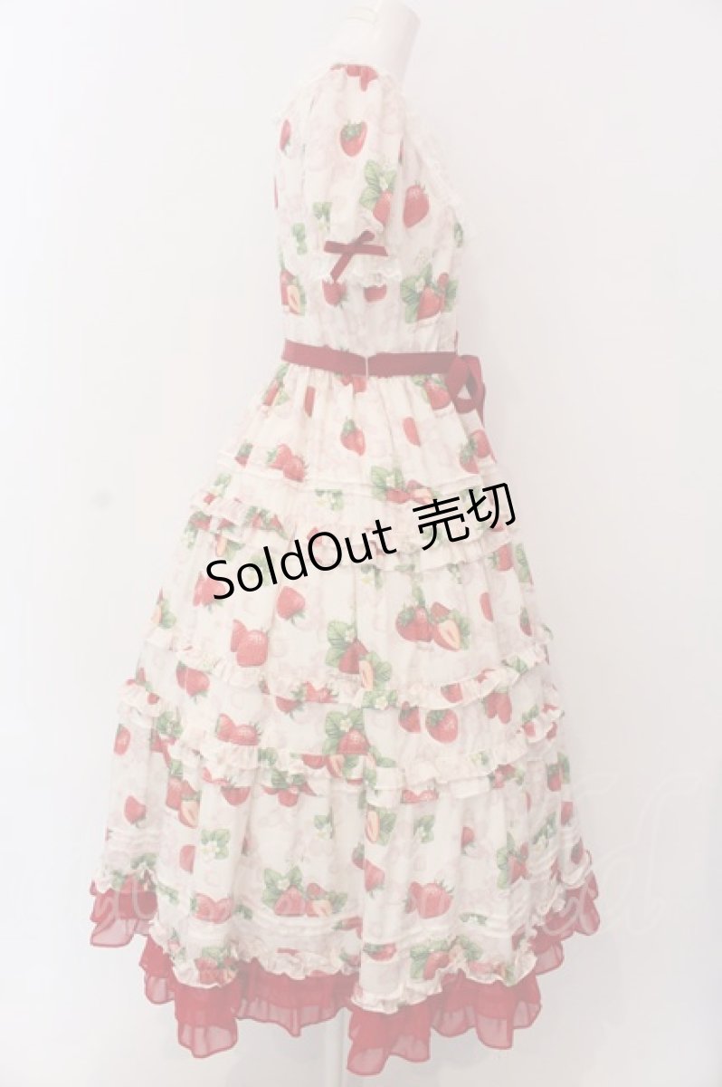 画像4: Emily Temple cute / Dear Strawberry Anniversaryドレス  アイボリー×アカ O-25-03-25-019-ET-OP-IG-OS (4)