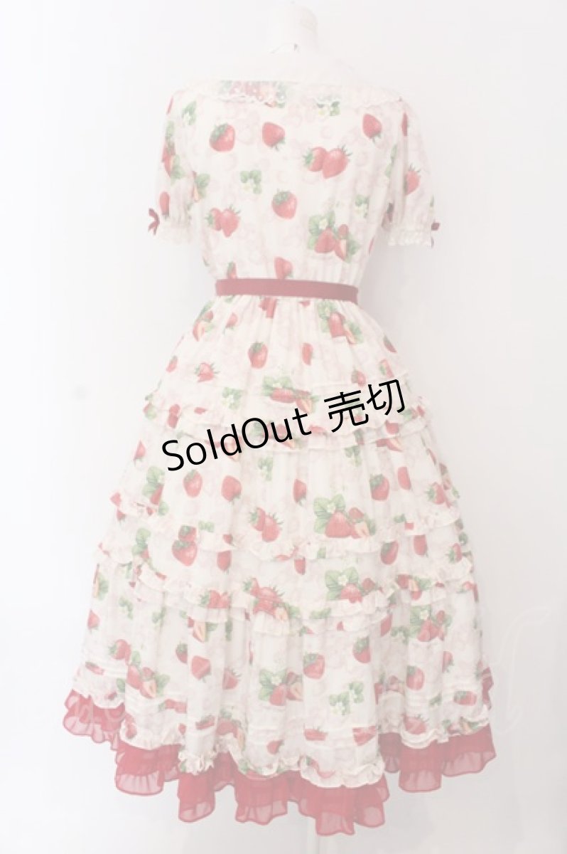 画像5: Emily Temple cute / Dear Strawberry Anniversaryドレス  アイボリー×アカ O-25-03-25-019-ET-OP-IG-OS (5)