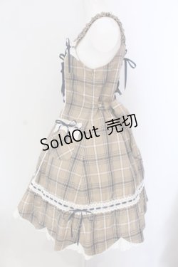 画像4: BABY,THE STARS SHINE BRIGHT / 裾スカラップタータンチェックジャンパースカートセット  ベージュ O-25-03-26-002-BA-OP-IG-OS