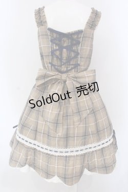 画像5: BABY,THE STARS SHINE BRIGHT / 裾スカラップタータンチェックジャンパースカートセット  ベージュ O-25-03-26-002-BA-OP-IG-OS