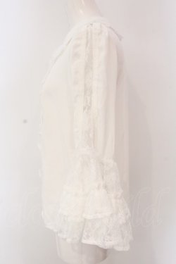 画像3: axes femme kawaii / レーシー姫袖ブラウス  シロ O-25-03-26-028-AX-BL-IG-OS