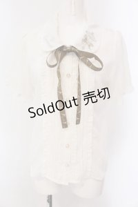 axes femme POETIQUE / メリーゴーランド刺繍ブラウス M シロ O-25-03-26-029-AX-OP-IG-OS