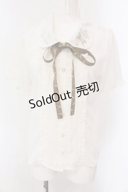画像1: axes femme POETIQUE / メリーゴーランド刺繍ブラウス M シロ O-25-03-26-029-AX-OP-IG-OS