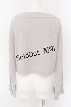 画像3: Fi.n.t / エンブレム釦ワイドスリーブニットプルオーバー【洗える】  グレー O-25-03-26-1031-CA-TO-IG-ZT110