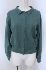 LEBECCA boutique / 2冊目に入る襟付きカーディガン  グリーン O-25-03-26-1032-EL-TO-OW-ZT110