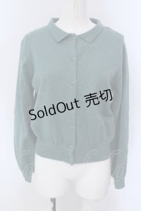 LEBECCA boutique / 2冊目に入る襟付きカーディガン  グリーン O-25-03-26-1032-EL-TO-OW-ZT110