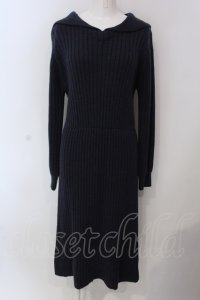 LEBECCA boutique / 遠くまで行くセーラーニットワンピース  ネイビー O-25-03-26-1035-EL-OP-IG-ZT118