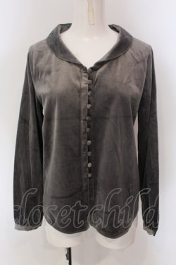 画像1: LEBECCA boutique / 通い続けるベロアブラウス F グレー O-25-03-26-1038-EL-TO-OW-ZT120