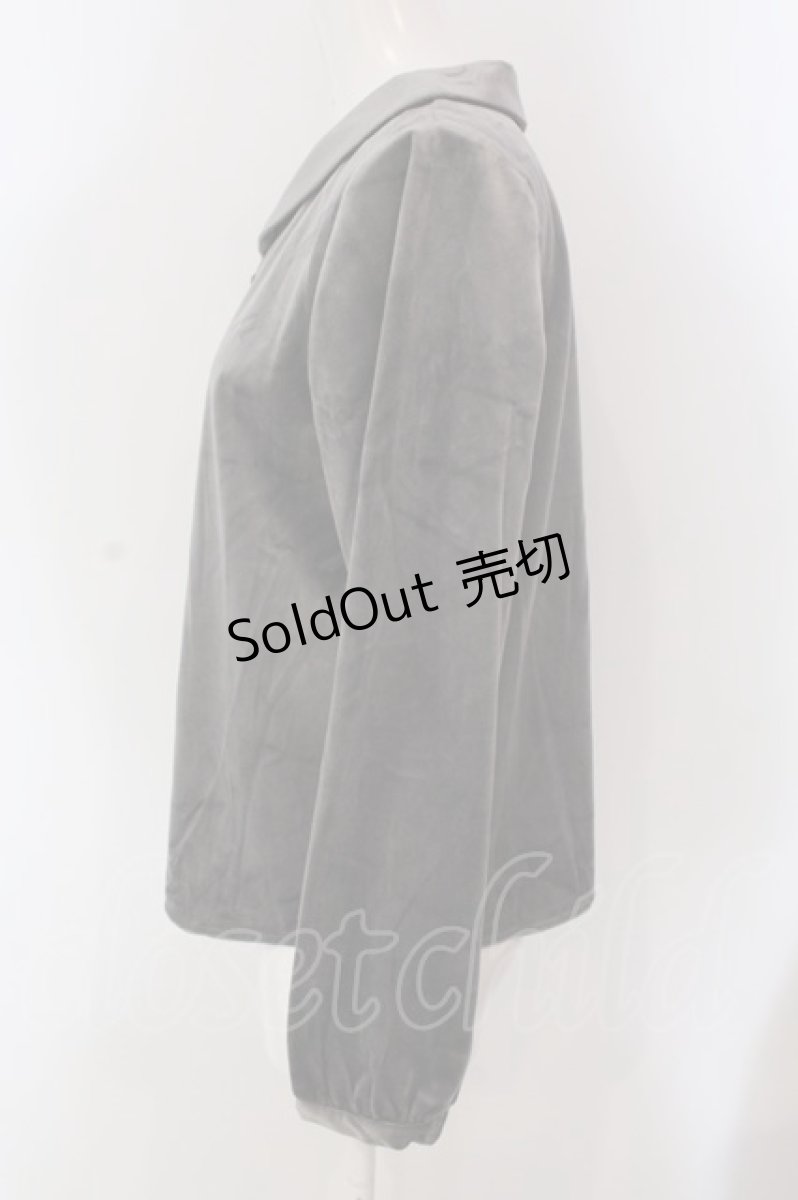 画像2: 【SALE】LEBECCA boutique / 通い続けるベロアブラウス F グレー O-25-03-26-1038-EL-TO-OW-ZT120 (2)