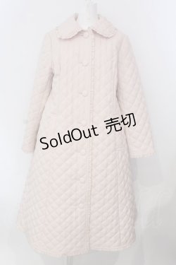 画像1: PINK HOUSE / キルティングロングコート  薄ピンク O-25-03-26-1004-LO-CO-IG-ZT-C006