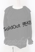 FELISSIMO / アデリアレトロ×シロップ．野ばな柄を刺しゅうした　レース衿のブラウス M クロ O-25-03-26-1040-EL-BL-OW-ZT0329D