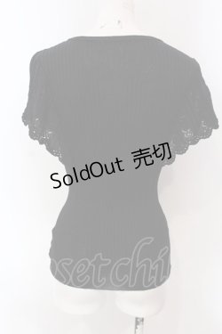 画像3: F&A / 透かし編みラッフルノースリーブニットプルオーバー F クロ O-25-03-26-1041-LO-TO-OW-ZT120