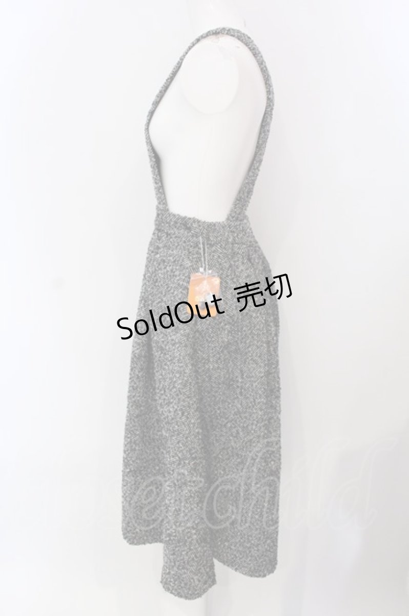 画像2: 【SALE】Fi.n.t / ツィード2wayジャンパースカート  クロ O-25-03-26-1042-CA-OP-IG-ZT120 (2)