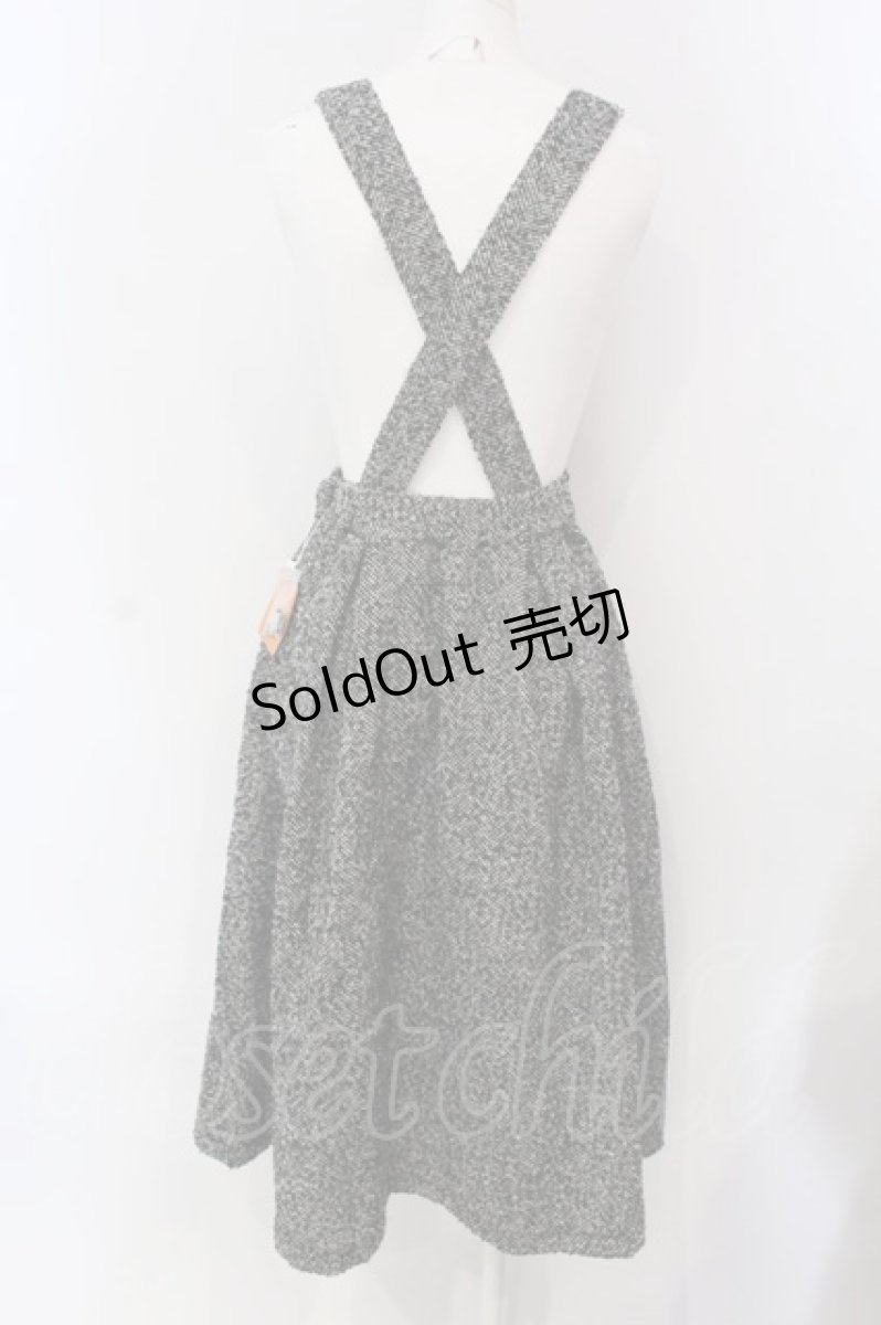 画像3: 【SALE】Fi.n.t / ツィード2wayジャンパースカート  クロ O-25-03-26-1042-CA-OP-IG-ZT120 (3)