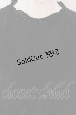 画像2: an another angelus / Vレース配色総レースプルブラウス F クロ O-25-03-26-1044-CA-TO-OW-ZT231