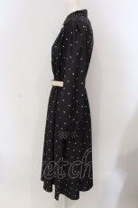 画像2: 【SALE】an another angelus / タイ付きミックスドットワンピース  クロ×ベージュ O-25-03-26-1046-CA-OP-IG-ZT231 (2)
