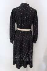 画像3: 【SALE】an another angelus / タイ付きミックスドットワンピース  クロ×ベージュ O-25-03-26-1046-CA-OP-IG-ZT231 (3)