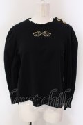 Franche Lippee / うさぎ刺しゅうプルオーバー M クロ O-25-03-26-1047-LO-TO-OW-ZT231