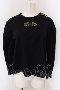 Franche Lippee / うさぎ刺しゅうプルオーバー M クロ O-25-03-26-1047-LO-TO-OW-ZT231