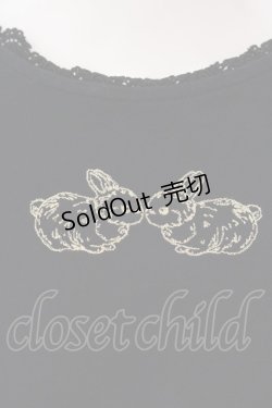 画像2: 【SALE】Franche Lippee / うさぎ刺しゅうプルオーバー M クロ O-25-03-26-1047-LO-TO-OW-ZT231