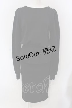 画像1: E hyphen world gallery / スウェットタイトワンピース  クロ O-25-03-26-1048-LO-OP-IG-ZT231