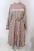 LEBECCA boutique / 昨夜の反動ワンピース F ピンクベージュ O-25-03-26-1049-EL-OP-OW-ZT231