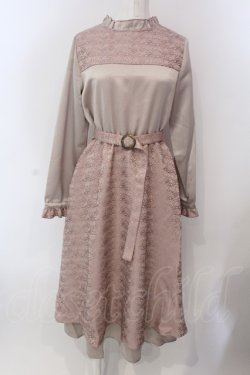 画像1: LEBECCA boutique / 昨夜の反動ワンピース F ピンクベージュ O-25-03-26-1049-EL-OP-OW-ZT231