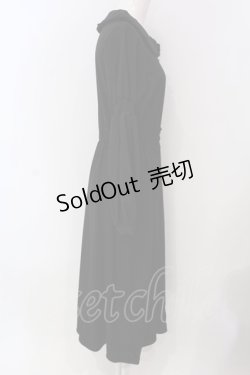 画像2: LEBECCA boutique / 銀のスプーンとシャーリングスリーブワンピース  クロ O-25-03-26-1051-EL-OP-IG-ZT231